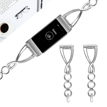 Novo Watchband Za Fitbit Polnjenje 4 trak iz Nerjavnega Jekla Metal Manšeta Ženske, Nakit Zapestnica Za Fitbit Charge4 Pasu Trakov