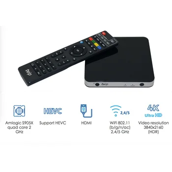Najboljši bolj 6M TVIP 605 Skandinaviji Smart TV Box Dual OS Android in Linux OS Amlogic S905X 2.4 G/5 G WiFi Nordijska eno 4K Set Top Box