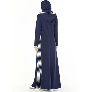Modni pulover s kapuco Hooded Žep Arabsko Muslimansko Obleko, Krilo Svoboden Dolg Rokav Priložnostne obrabe Islamske Turčija Dubaj Slog, Dame Plus Velikost