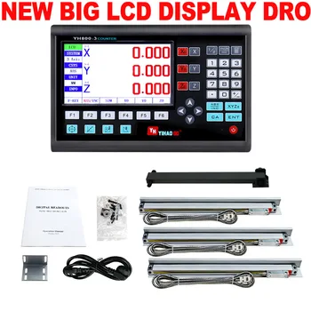 Velik LCD Digitalno Odčitavanje 3 Os Skupaj Dro Nastavite in 5U Linearni Encoders 400 500 600 700 800 900 velikosti 1000 mm Delovna Merjenje Dolžine