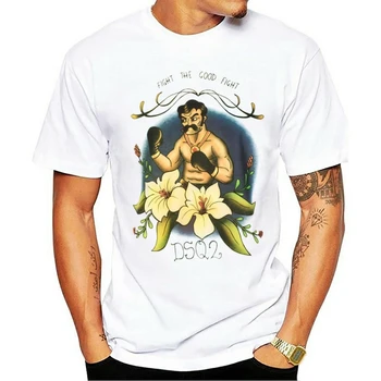Moški majica s kratkimi rokavi Dsquare po Meri Boksarice Ilustracije Natisnjena s s Bela smešno t-shirt novost tshirt ženske