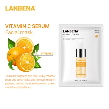 Lanbena Hialuronska Kislina v Serumu Masko vitamina C+borovnica Vlažna Anti-gube na Obrazu Stanja Masko 4 Kos