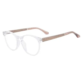 SHINU lesena očala okvir acetatni okvir les templjev Spektakel Optičnih Očal Okvir okoli očala na recept kratkovidnost