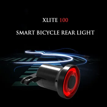 XLITE100 Kolesarjenje Smart Luč MTB Kolesa Avtomatsko Zavoro Indukcijske Zadnje Luči Cestno Kolo USB Charge LED Varnostna Svetilka 20914