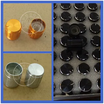100 kozarcev Aluminij metal potenciometer gumb / stereo stikalo gumb skp 15 * 17 mm / notranji por, 6 MM bela, zlata, črna