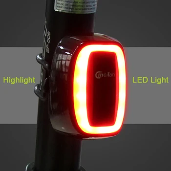 X6 brezvrvični Lasersko Svetlobo Smart Rep Lučka USB Polnilne Kolesarjenje Varnost Warnin Kolo Led Luč Varnost Utripajoča Svetloba 23143