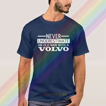 2020 Najnovejši Nikoli ne Podcenjujte Starega Človeka Z Volvos Logotip T-Shirt Poletne Moške Kratke Rokav Priljubljen 2354