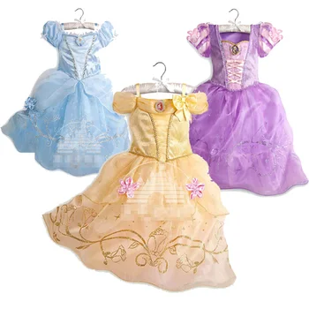 Poletje Princesa Obleke, Elegantne Baby Dekleta Rojstni Dan Obleko Otroci Cosplay Kostum Pustni Božično Zabavo Robe Oblačenja Up 2379