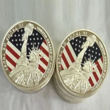2 kos najnovejši 2018 Donald Adut svobode temo kovancev silver plated značko 40 mm ZDA banner spominek dekoracijo kovanec 24726