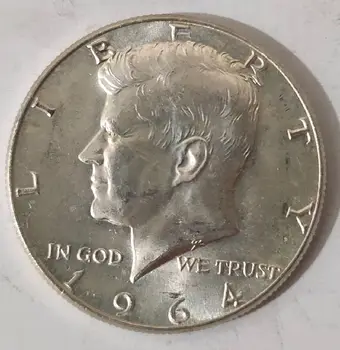 Zda 50 Centov 1964 Stare Realno Srebro Original Kovancev Zbirateljskega Kovanca 24790