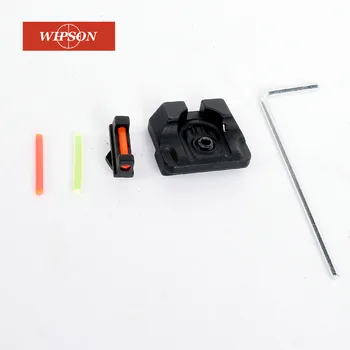 WIPSON svjetlovodni Spredaj Pogled / Zadaj Boj proti Glock Pogled v3 Črn za Glock standardne modele, ki Taktično Lov Odlično Kovin 25626