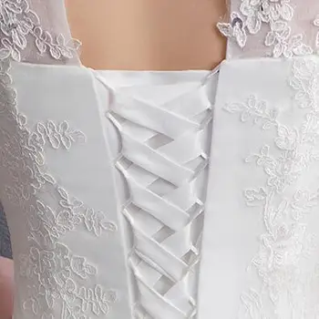 VAMOLASC Iluzijo Stopenjski Čipke Appliques Žogo Obleke Poročne Obleke Backless Poročne Oblek