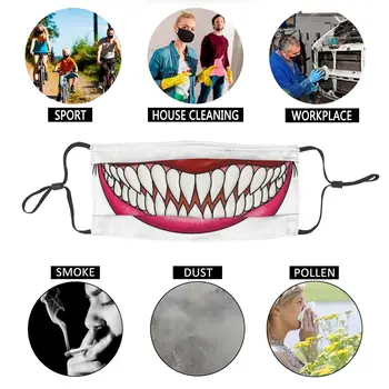 Smešno Usta, Obraz, Unisex Prah-dokazilo Usta Kritje Masko Smešno Velike Zobe Varstvo Respirator za Moške, Ženske 26564