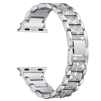 Razredi za apple watch trak SE series 6 5 4 40 mm 44 bling watchband za iwatch pas 3 38 mm 42mm correa ženske pulseira zapestnica 26819