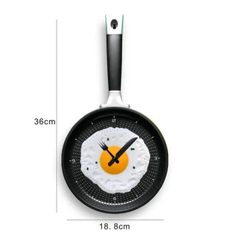 HQ Jedilni pribor kreativne omleta pot obliko kuhinja ura ustvarjalnega sodobno dekoracijo doma visi tabela 3d stenske ure