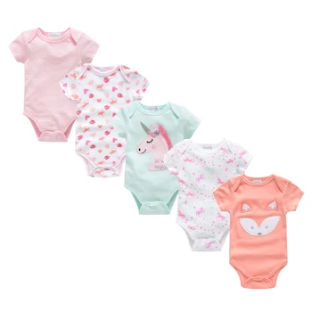 2019 Nov Baby Bodysuit Bombaž Pižame bebe Newborn Baby Girl Obleke Set Telo bebes Kratek Rokav roupa de bebe Baby Boy Oblačila 28624