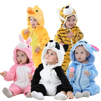 Otroške Igralne Obleke Baby Girl Obleke Pozimi Kigurumi Otroci Onesie Živali Fantje Kostum Novorojenčka Pižamo Flanela Toplo Mehko Jumpsuit 28847