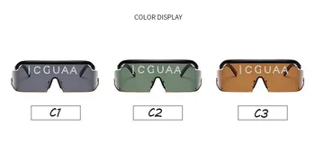 Prevelik Nosorogovo sončna Očala Ženske 2019 Luksuzni Kristalno Čisto Polarizirana Black Jasno Objektiv Enem Kosu Moških Gafas Odtenek UV400