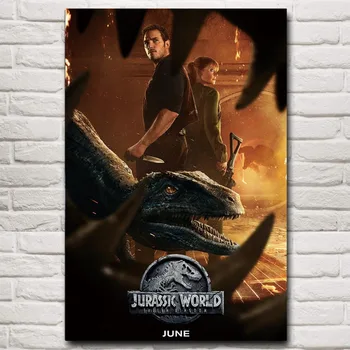 Jurassic Svet padel kraljestva, Poster Tiskanje Na Svilene Tkanine, Slikarstvo, Film Wall Art Slik, Dnevna Soba Cuadros Dekoracijo