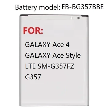 Baterija EB-BG357BBE Za Samsung Ace 4 GALAXY Ace Slog LTE SM-G357FZ G357 Zamenjava Baterije 1900mAh 3037