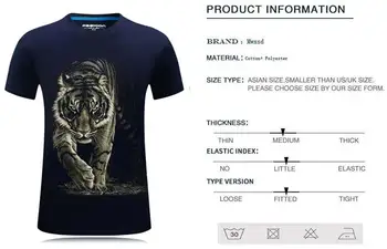 Mwxsd blagovne znamke Moških 3d tiskanih T Shirt tiger tiskanje moške poletne majice mens socialni vrh tees majica M-5XL 3038