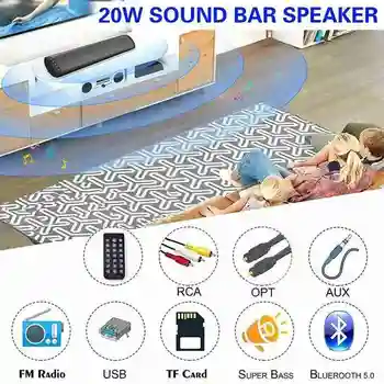 Bluetooth 5.0 Zvočniški Stenske Bluetooth Soundbar Stereo Surround Zvoka Zvočnik za Pc Tv Domači Kino z Daljinskim upravljalnikom 31423