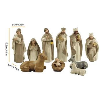 Kristusovo Rojstvo Jezusa Ornament Figurice Jaslic Obrti Smolo Božične Jasli Dekoracijo Katoliške Miniature Figurice 32032