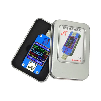 LCD Zaslon USB Tester QC 2.0 Tip-C LCD Voltmeter ampermeter napetosti tok merilnik napolnjenosti baterije ukrep kabel odpornost 32275