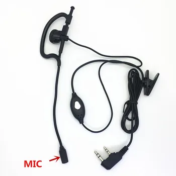 Slušalke K plug 2pins z MIC za KENWOOD Baofeng BF888s UV5R UV82 Wouxun TYT Puxing Quansheng WLN KD-C1 itd walkie talkie 32772