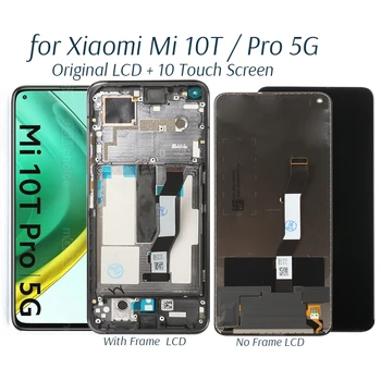 Original Display Za Xiaomi Mi 10T / Mi 10 T Pro 5G LCD-Zaslon 10 Zaslonu na Dotik Zamenjava Preizkušen Telefon LCD Zaslon Računalnike