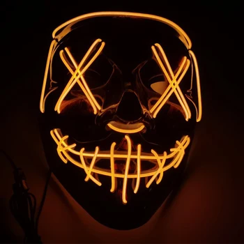Flash Strašljivo Masko LED sveti Halloween Party Maske 4Modes Žareče Festival Smešno Halloween Masko Cosplay Kostum Masko Dobave 33523