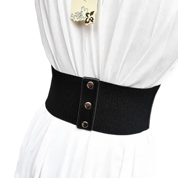 Ženske pasu votlih kroglic pasu moda divje pasu elastična dekorativni obleko windbreaker širok pas pasu elastični trak girdle 34387
