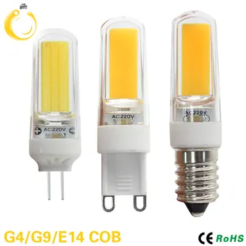 10pcs/veliko E14 G9 G4 LED Svetilka AC 220V DC 12V COB bombillas LED Žarnice Luči Zamenjajte 20W Halogenska G4 Pozornosti 34762
