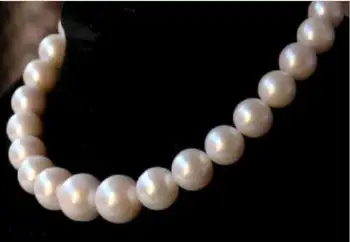 >>>>oplemenitena jewelr 12-14 mm naravnih tahitian južno morje belo biserno ogrlico 45 cm 14k 34905