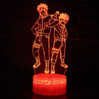 Japonski Anime Naruto Uzumaki Cosplay Dekor Pisane 3D Noč Lahka Svetilka Svetilnosti Znanja 34942