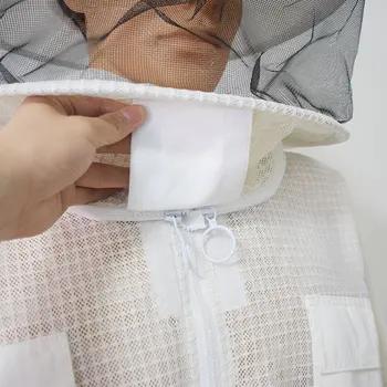 Čebelarstvo Suknjič Strokovno Anti Čebel Obleko 3 Plast Zraka skozi Zaščitna Oblačila Čebel Obleko z Odstranljivo Klobuk Prezračevane
