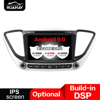 DSP Android 9 Avto DVD predvajalnik, GPS navigacija za Hyundai Verna 2016 2017 Radio predvajalnik vodja enote Auto stereo 3636