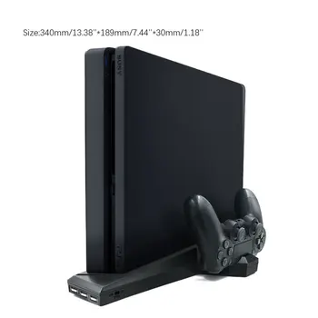 Za PS4/PS4 Slim/PS4 Pro Navpično Stojalo z Hladilni Ventilator Dual Controller Polnilnik polnilno Postajo Za SONY Playstation 4, Hladilnik 3841