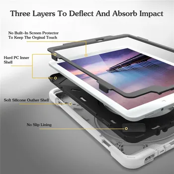 Tablični Primeru Za Samsung Tab Galaxy S2 8 inch SM-T715 T710 Kritje Funda Otroci Varno Shockproof Težka Silikonski Trdo Roko Držalo 3955