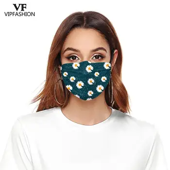 Moda Chrysanthemum Tiskanje Masko za enkratno uporabo Usta Masko Proti Prahu Windproof Masko Proti smog, Nastavljiva
