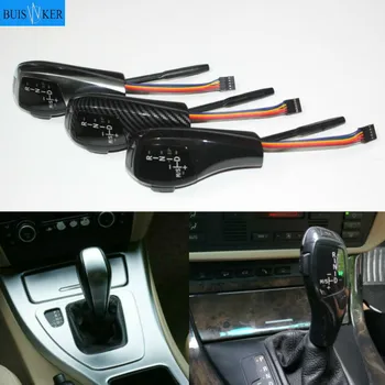 Ogljikovih Vlaken Črna Srebrna LED Prestavna Ročica Menjalnika Vzvod za BMW x5 x 5 E53 E 53 1999-2006 Samodejno Dodatki