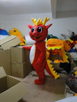 Visoka kakovost vroče prodaje Rdeči Zmaj maskota kostum brezplačna dostava oblačila 4590