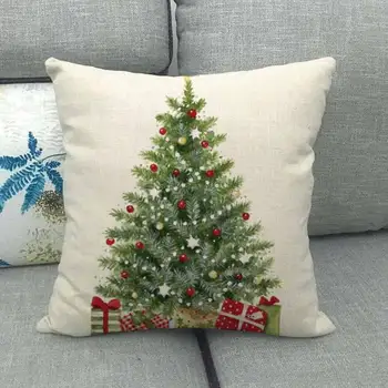 Božično drevo blazine pokrov Božični okraski, prevleke Vesel Božič prevleke bombaž in lan kavč objem prevleke 4730