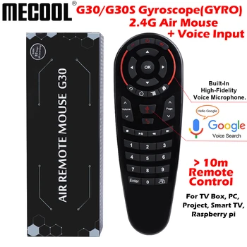 Mecool G30 S 2.4 g 33 Tipke IR upravljalnikom zraka brezžične miške glasovni nadzor Žiro Zaznavanje Smart remote, da Igra tv box