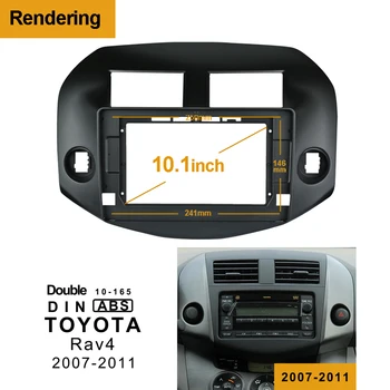 1/2Din Avto DVD Audio Posnetek Vgradnjo Adapter Dash Trim Kompleti Facia Plošča 10.1 palčni Za Toyota RAV4 2007-2012 Double Din Radio Predvajalnik 5046