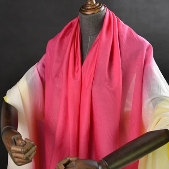 Rdeče, bele in rumene postopno ton slog svile in bombaža, mešana tkanina,SCT504 5116