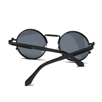 Vintage sončna Očala Za Moške Ženske blagovne Znamke Oblikovalec Punk Stil Kovinski Okvir Okrogla sončna Očala Moški Modni Očala Gafas sol UV400 O6