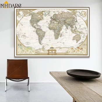 Vintage Zemljevidu Sveta Plakatov in Fotografij Platno, Slikarstvo, Umetnost Velikosti Evropi Stenske Slike za dnevno Sobo Študija Office Home Dekor 551