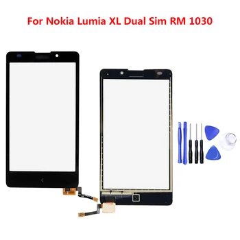 Zaslon na dotik, Sprednji Računalnike Stekla Za Nokia Lumia XL Dual Sim RM 1030 Dotik Tipalo Pribor Z + Orodja