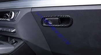 Za Audi Q5 DV 2018 2019 2020 Ogljikovih Vlaken Slog Notranjosti Škatle za Rokavice Ročaj Kritje Trim 2pcs Avto Styling Dodatki 5747